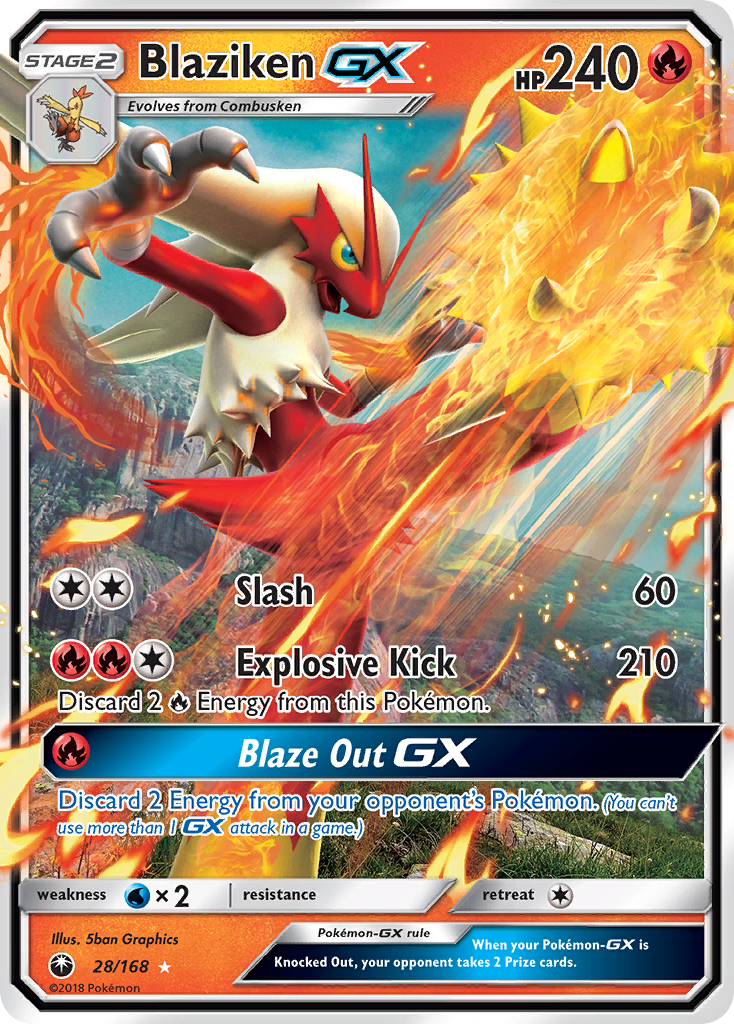 Blaziken GX (28/168) [Sun & Moon: Celestial Storm] | Good Games Cannington