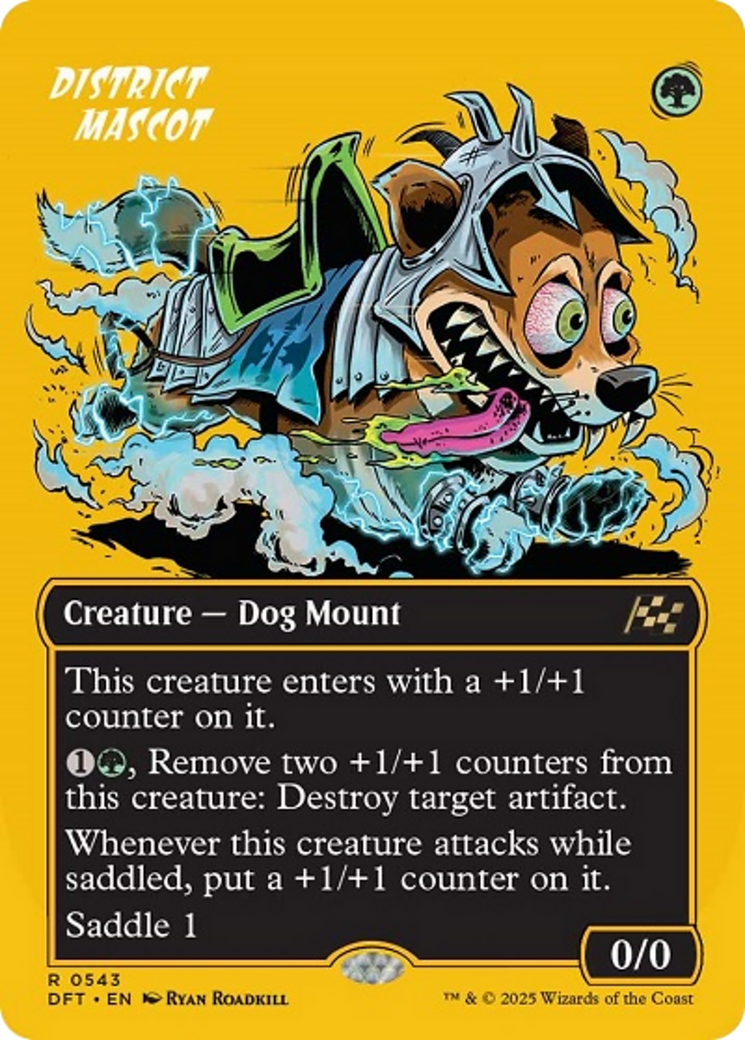 District Mascot (Borderless) (First-Place Foil) [Aetherdrift] | Good Games Cannington