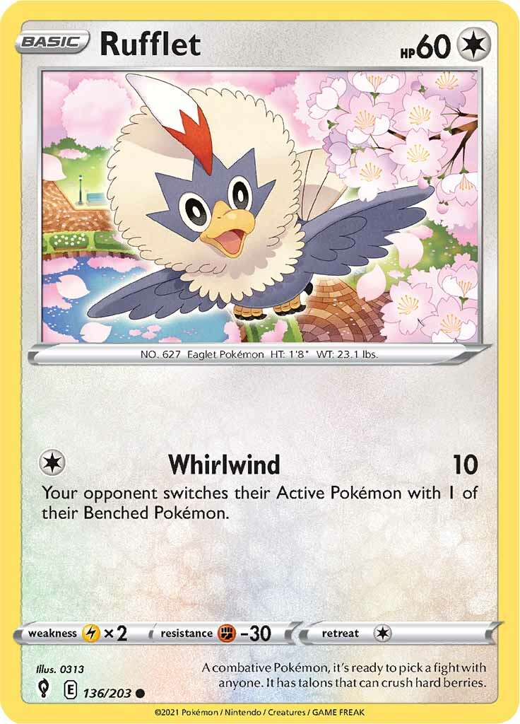 Rufflet (136/203) [Sword & Shield: Evolving Skies] | Good Games Cannington