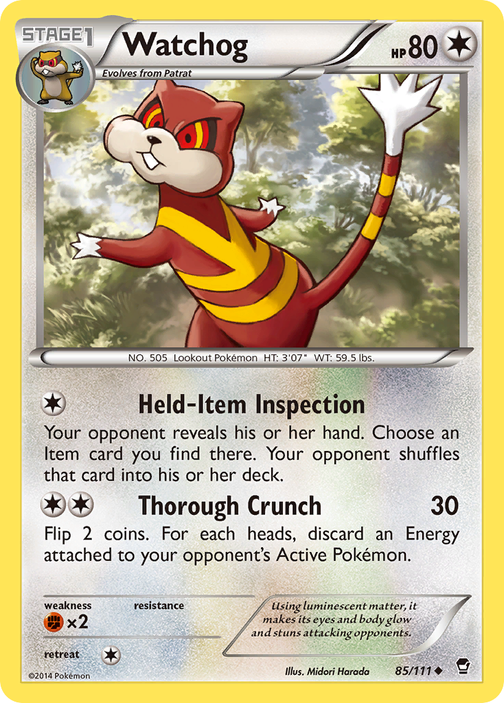 Watchog (85/111) [XY: Furious Fists] | Good Games Cannington