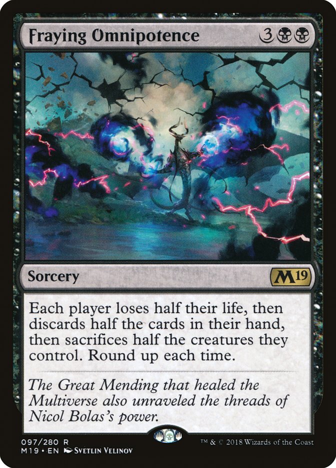 Fraying Omnipotence 97 (Core Set 2019)  | Good Games Cannington