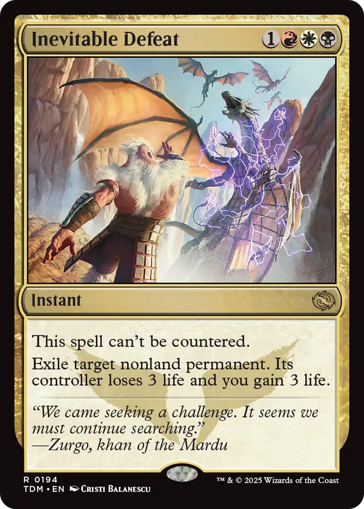 Inevitable Defeat [Tarkir: Dragonstorm] | Good Games Cannington
