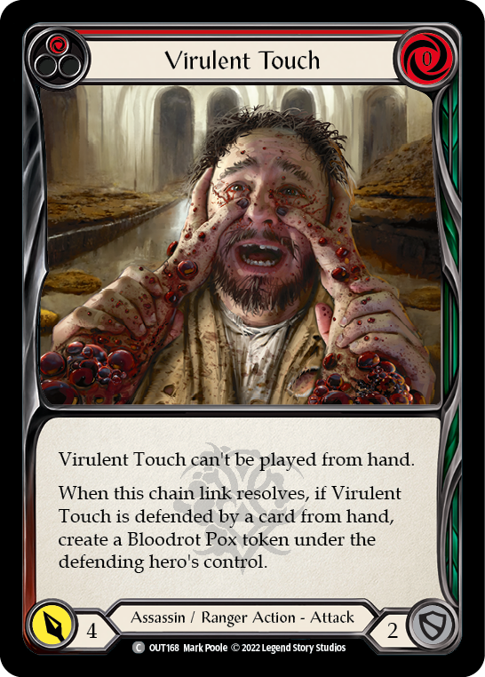 Virulent Touch (Red) [OUT168] (Outsiders)  Rainbow Foil | Good Games Cannington