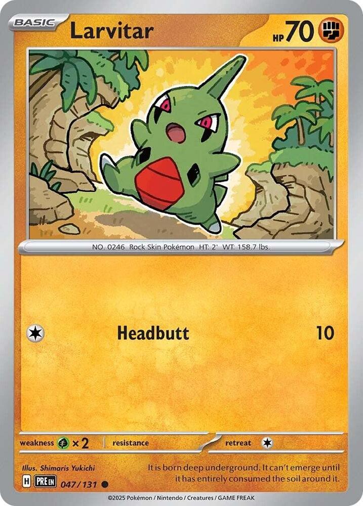 Larvitar (047/131) [Scarlet & Violet: Prismatic Evolutions] | Good Games Cannington