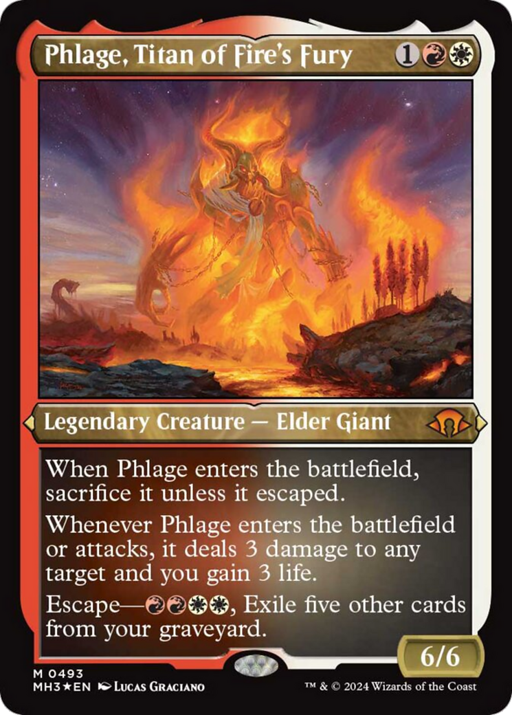 Phlage, Titan of Fire's Fury (Foil Etched) [Modern Horizons 3] | Good Games Cannington
