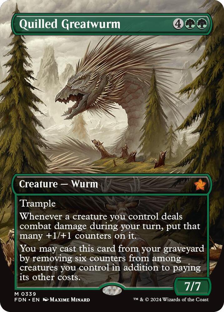 Quilled Greatwurm 339/291 (Foundations)  - Borderless | Good Games Cannington