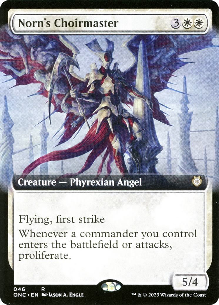 Norn's Choirmaster (Extended Art) [Phyrexia: All Will Be One Commander] | Good Games Cannington