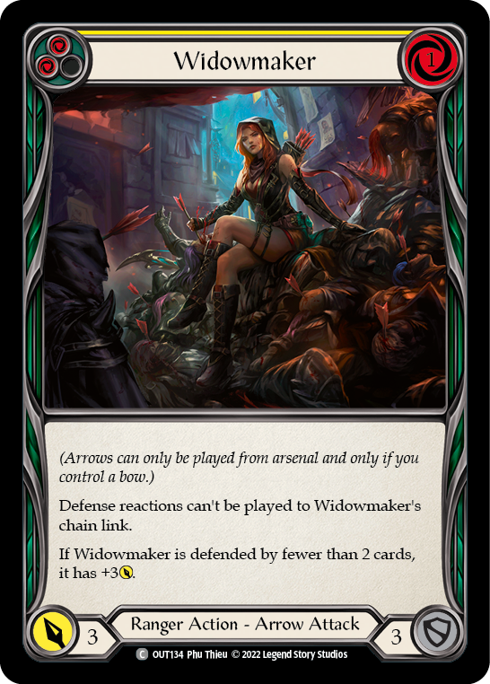 Widowmaker (Yellow) [OUT134] (Outsiders)  Rainbow Foil | Good Games Cannington