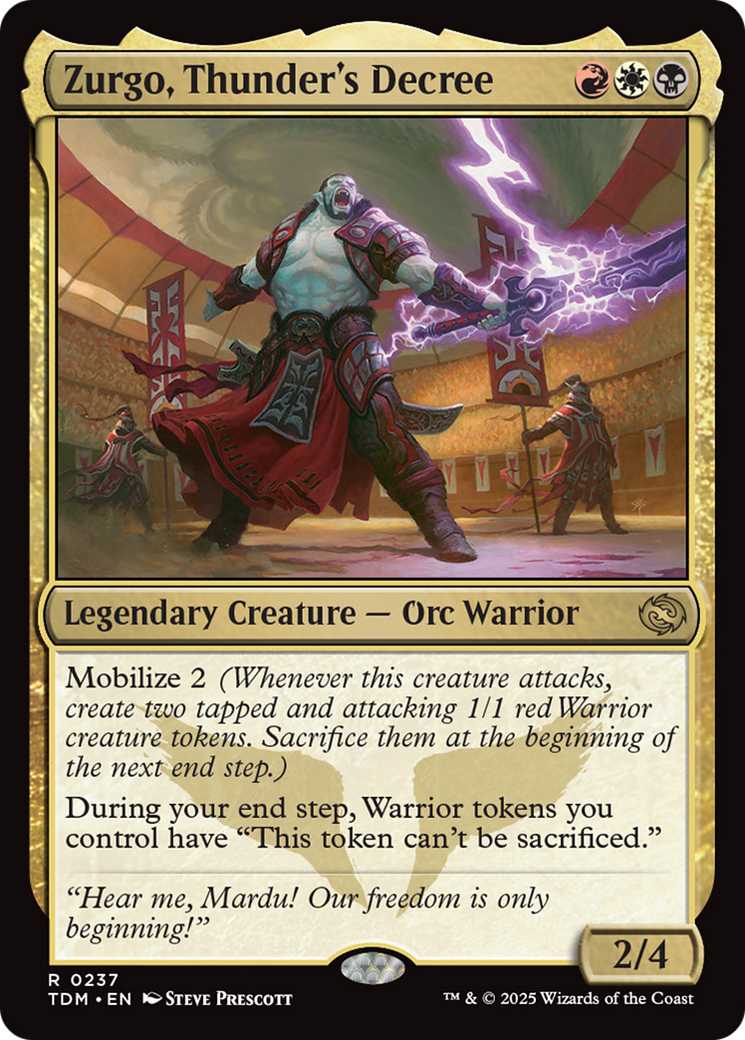 Zurgo, Thunder's Decree [Tarkir: Dragonstorm] | Good Games Cannington