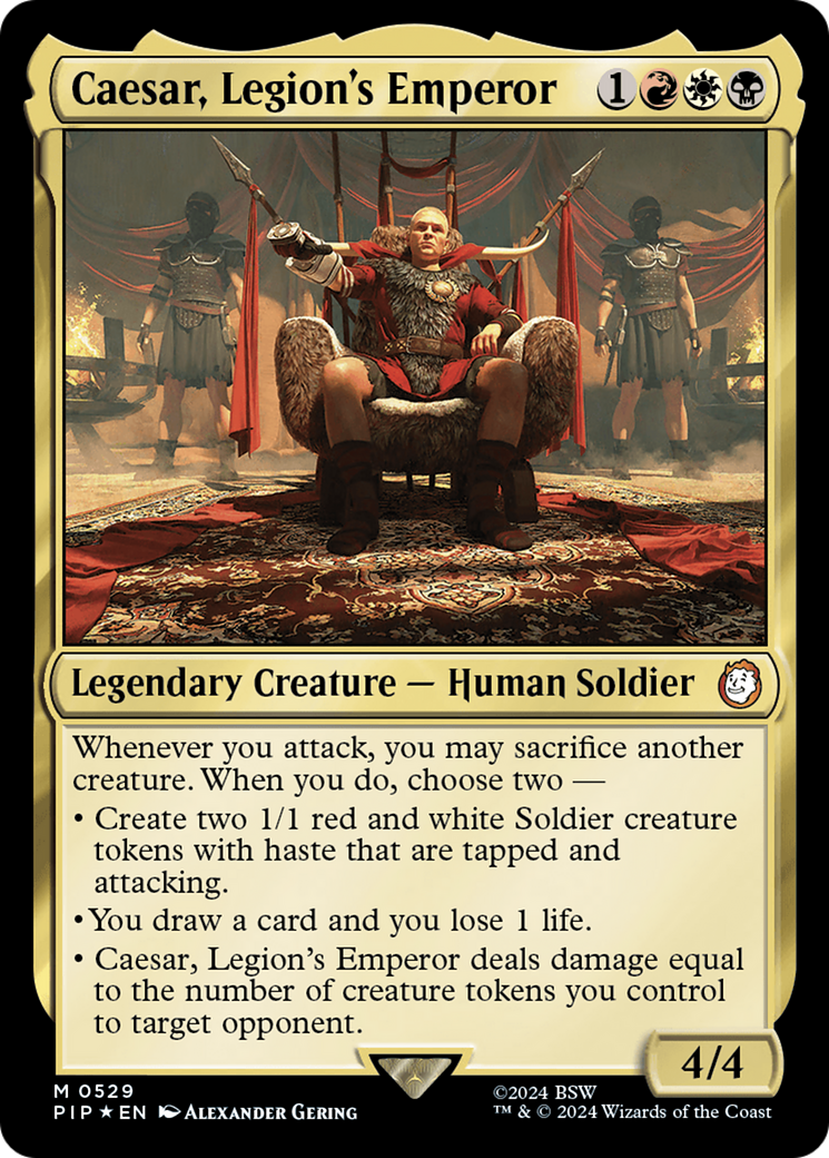 Caesar, Legion's Emperor (Surge Foil) [Fallout] | Good Games Cannington