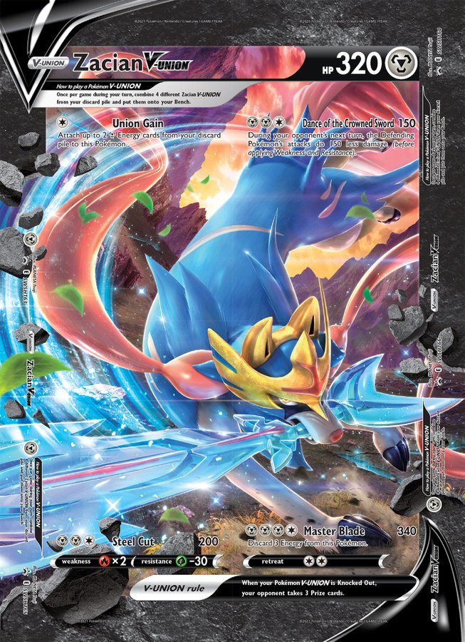 Zacian V-Union (Jumbo Card) [Sword & Shield: Black Star Promos] | Good Games Cannington