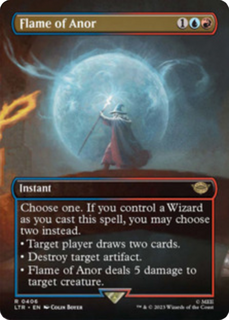 Flame of Anor (Borderless Alternate Art) [The Lord of the Rings: Tales of Middle-Earth] | Good Games Cannington