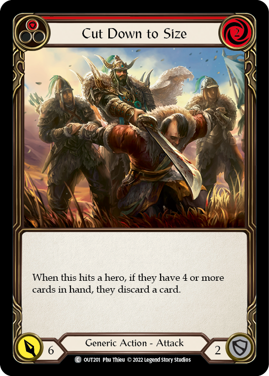 Cut Down to Size (Red) [OUT201] (Outsiders) | Good Games Cannington