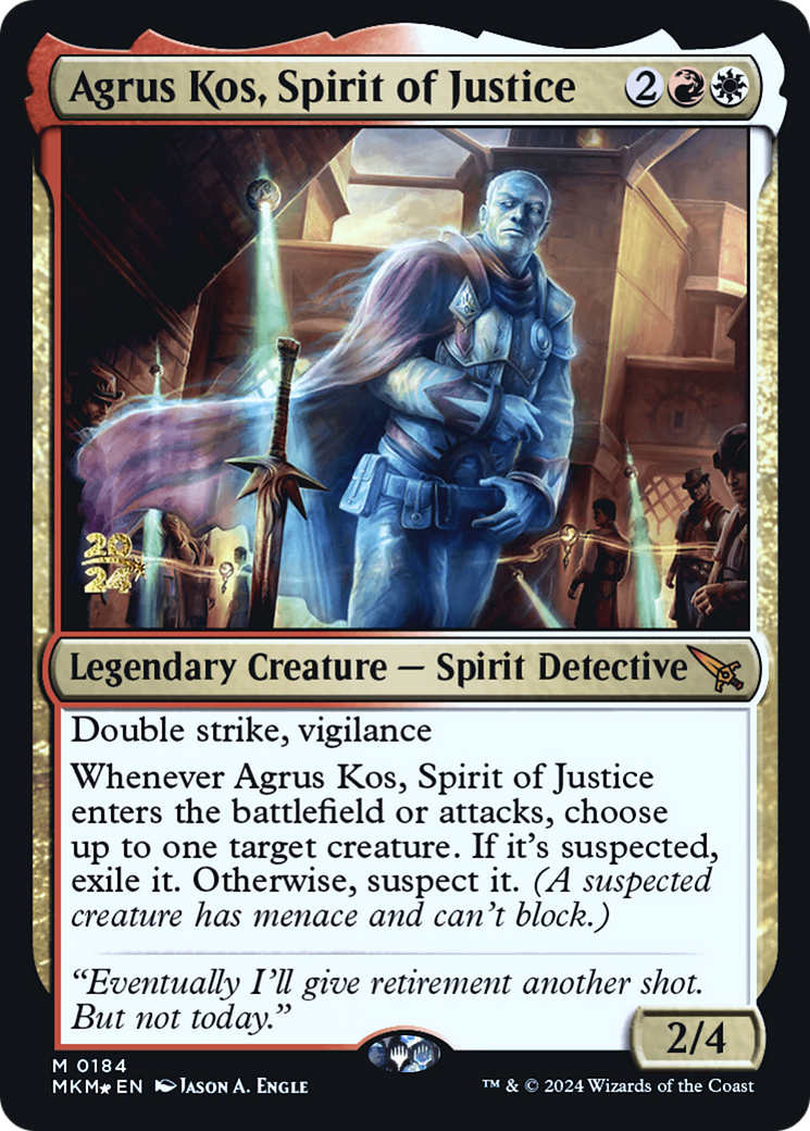 Agrus Kos, Spirit of Justice [Murders at Karlov Manor Prerelease Promos] | Good Games Cannington
