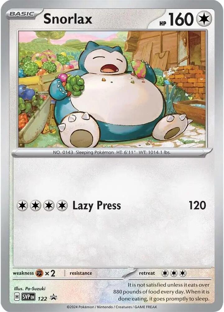 Snorlax 122 (SV: Scarlet & Violet Promo Cards)  - Holofoil | Good Games Cannington