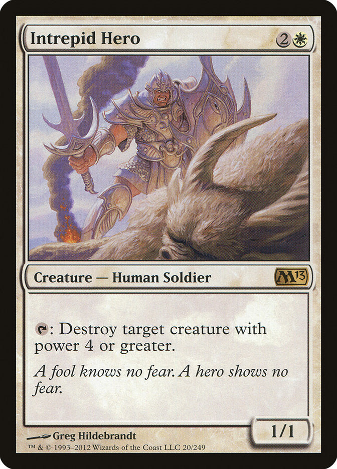 Intrepid Hero 20 (Magic 2013 (M13))  - Foil | Good Games Cannington