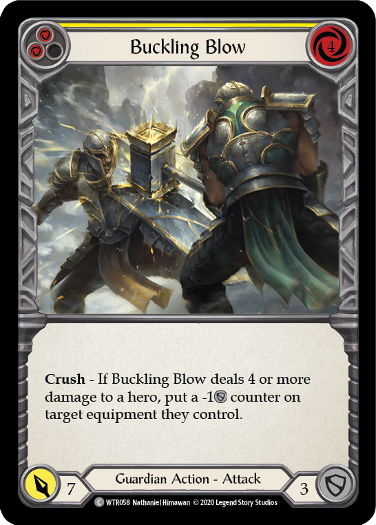 Buckling Blow (Yellow) [U-WTR058] (Welcome to Rathe Unlimited)  Unlimited Rainbow Foil | Good Games Cannington