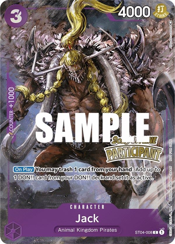 Jack (Offline Regional 2023) [Participant] [One Piece Promotion Cards] | Good Games Cannington