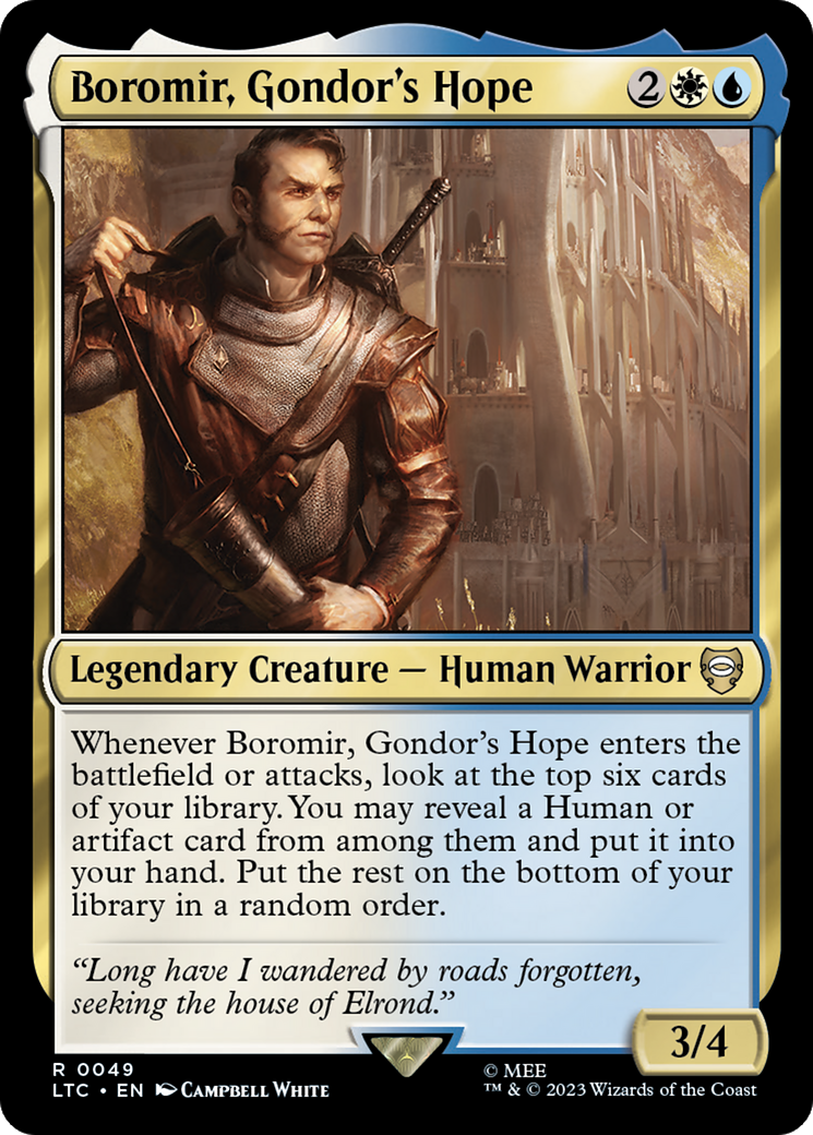 Boromir, Gondor's Hope [The Lord of the Rings: Tales of Middle-Earth Commander] | Good Games Cannington