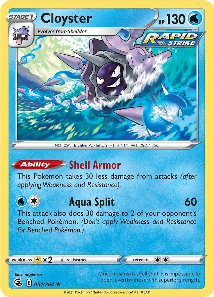 Cloyster (051/264) [Sword & Shield: Fusion Strike] | Good Games Cannington