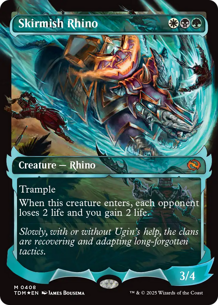 Skirmish Rhino (0408) (Showcase) [Tarkir: Dragonstorm] | Good Games Cannington