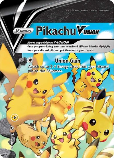 Pikachu V-UNION (SWSH139) (Celebrations) [Sword & Shield: Black Star Promos] | Good Games Cannington