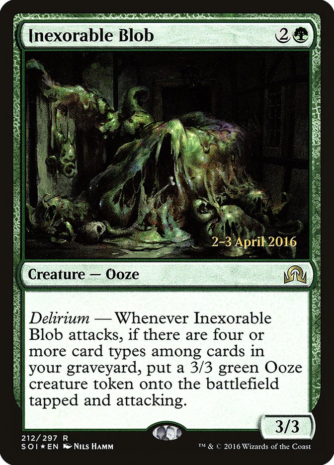 Inexorable Blob [Shadows over Innistrad Prerelease Promos] | Good Games Cannington