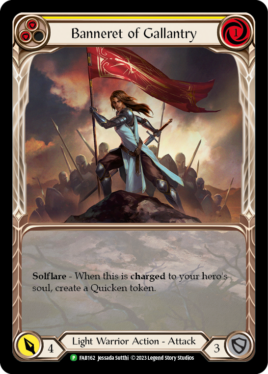 Banneret of Gallantry [FAB162] (Promo)  Rainbow Foil | Good Games Cannington