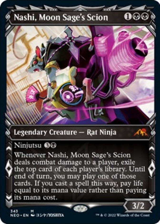Nashi, Moon Sage's Scion (Showcase Ninja) [Kamigawa: Neon Dynasty] | Good Games Cannington