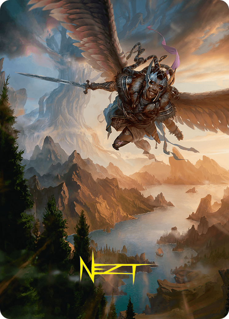 Youthful Valkyrie Art Card (28/54) (Gold-Stamped Signature) [Foundations Art Series] | Good Games Cannington
