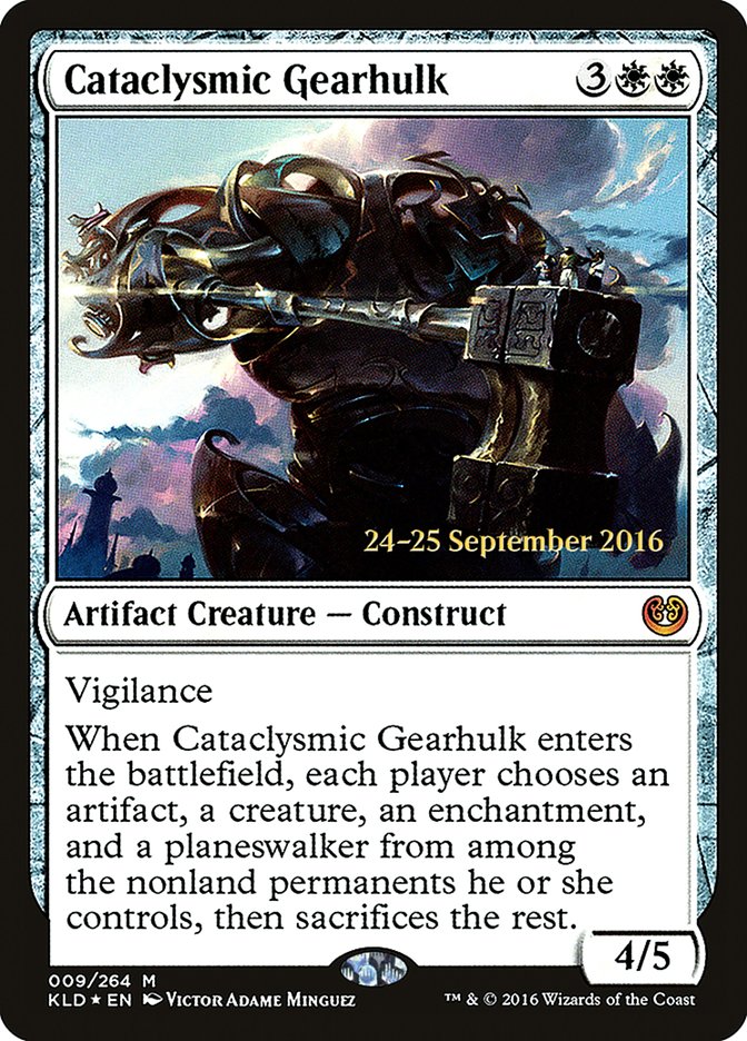 Cataclysmic Gearhulk [Kaladesh Prerelease Promos] | Good Games Cannington