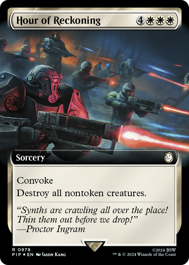 Hour of Reckoning (Extended Art) (Surge Foil) [Fallout] | Good Games Cannington