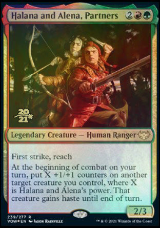 Halana and Alena, Partners [Innistrad: Crimson Vow Prerelease Promos] | Good Games Cannington