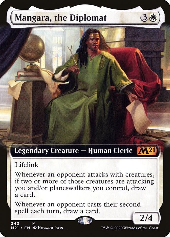 Mangara, the Diplomat 343 (Core Set 2021)  - Extended Art | Good Games Cannington