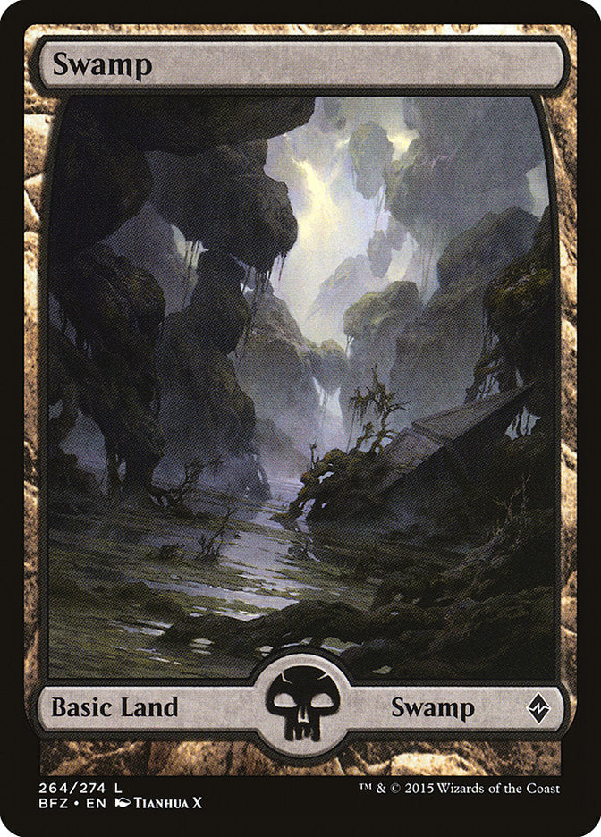 Swamp (264) (Full Art) [Battle for Zendikar] | Good Games Cannington