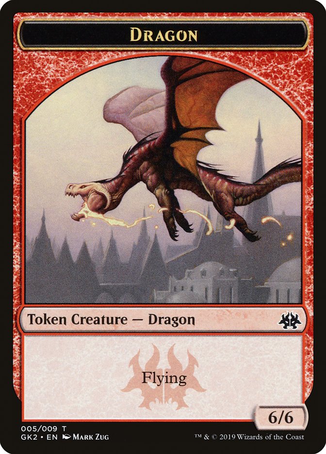 Dragon // Goblin Double-Sided Token [Ravnica Allegiance Guild Kit Tokens] | Good Games Cannington
