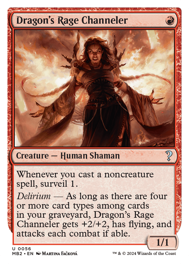 Dragon's Rage Channeler (White Border) [Mystery Booster 2] | Good Games Cannington
