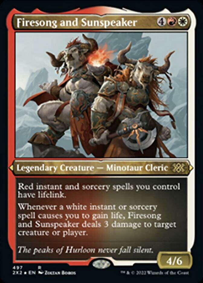 Firesong and Sunspeaker (Foil Etched) [Double Masters 2022] | Good Games Cannington
