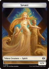 Spirit (0008) // Spirit (0009) Double-Sided Token [Tarkir: Dragonstorm Tokens] | Good Games Cannington
