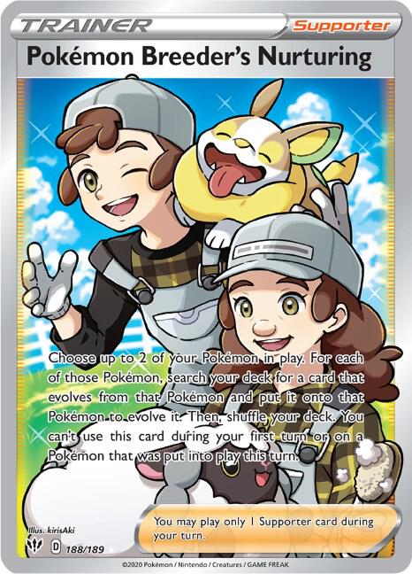 Pokemon Breeders Nurturing Full Art 188/189 (SWSH03: Darkness Ablaze)  - Holofoil | Good Games Cannington