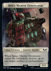 Soldier (002) // Space Marine Devastator Double-Sided Token [Warhammer 40,000 Tokens] | Good Games Cannington