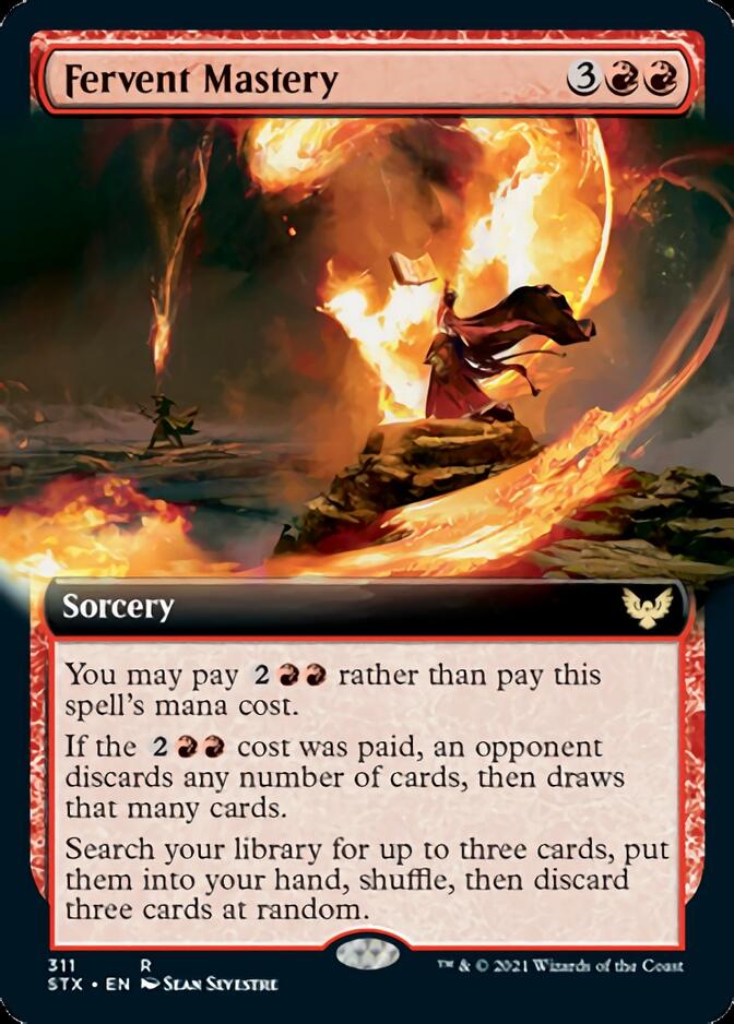 Fervent Mastery (Extended Art) [Strixhaven: School of Mages] | Good Games Cannington