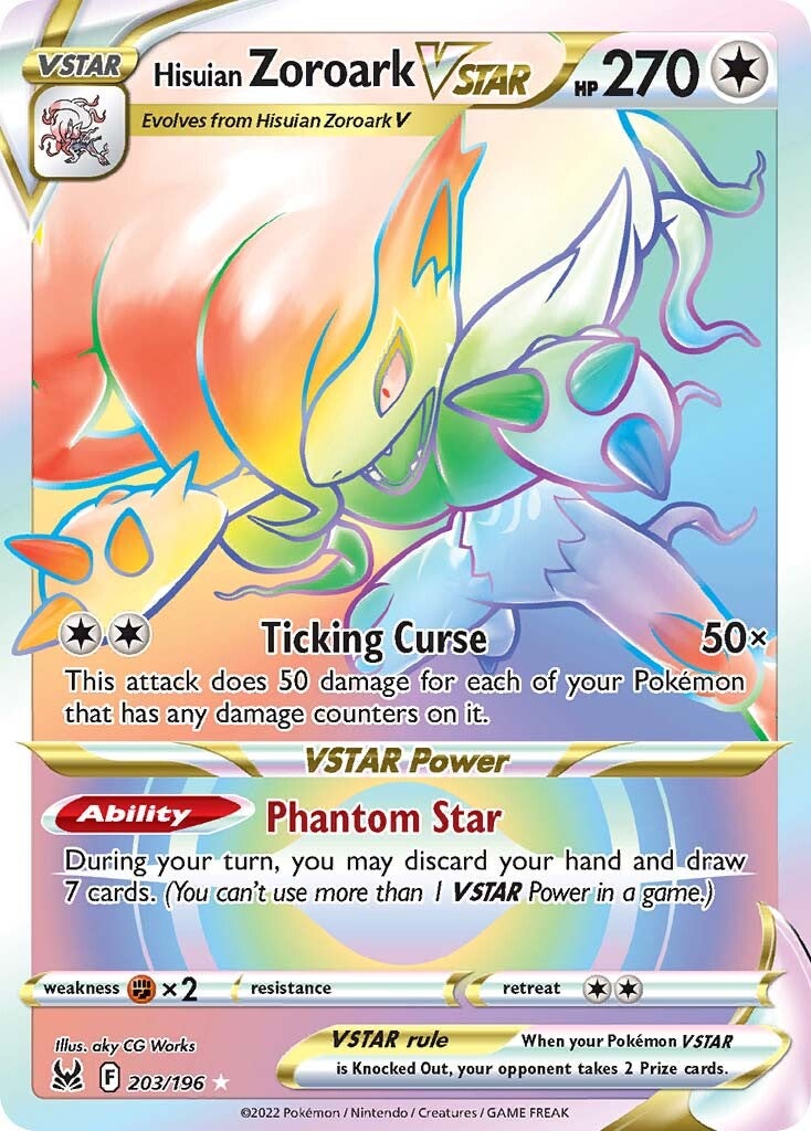 Hisuian Zoroark VSTAR (203/196) [Sword & Shield: Lost Origin] | Good Games Cannington