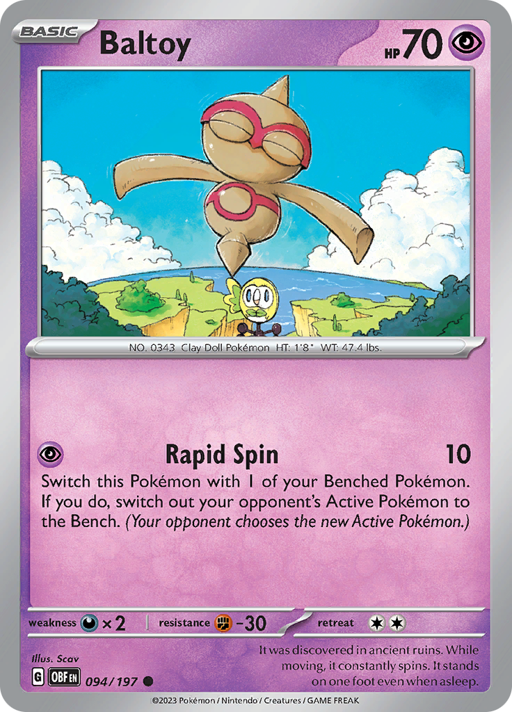 Baltoy (094/197) [Scarlet & Violet: Obsidian Flames] | Good Games Cannington