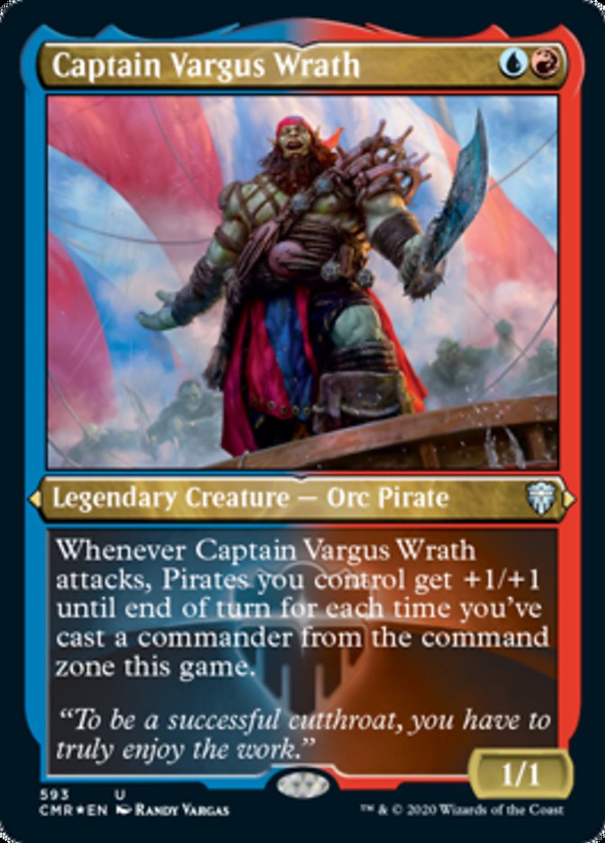Captain Vargus Wrath (Etched) [Commander Legends] | Good Games Cannington