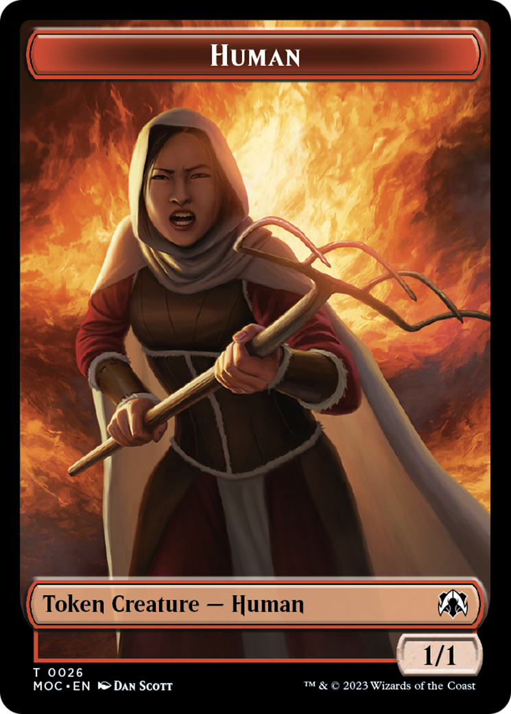 Squid // Human (26) Double-Sided Token [March of the Machine Commander Tokens] | Good Games Cannington
