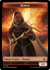Squid // Human (26) Double-Sided Token [March of the Machine Commander Tokens] | Good Games Cannington