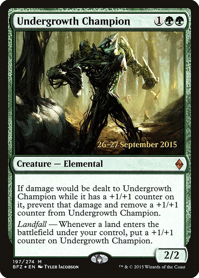 Undergrowth Champion [Battle for Zendikar Prerelease Promos] | Good Games Cannington