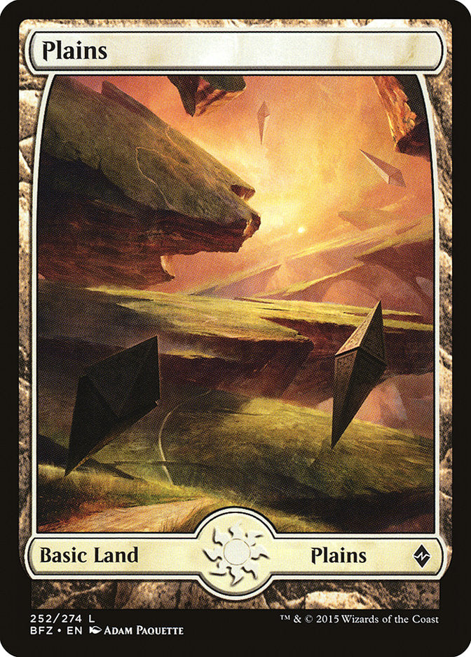 Plains (252) (Full Art) [Battle for Zendikar] | Good Games Cannington