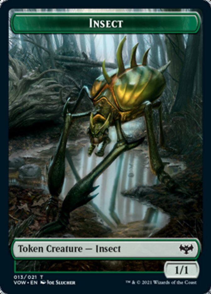 Insect // Dragon Illusion Double-Sided Token [Innistrad: Crimson Vow Tokens] | Good Games Cannington
